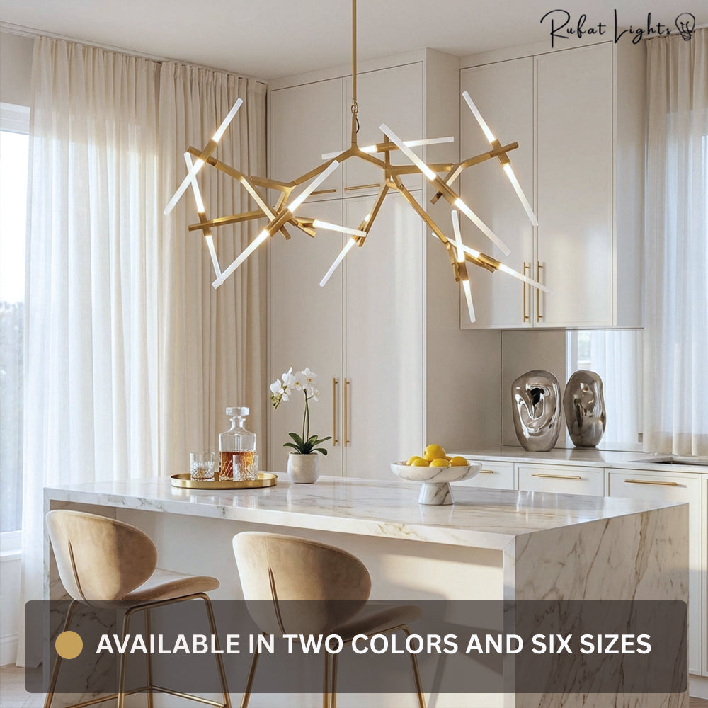 Sputnik Industrial Tree Branch Chandelier