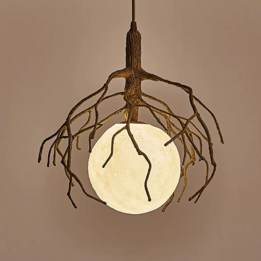 Nordic Tree Retro Moon Pendant Light