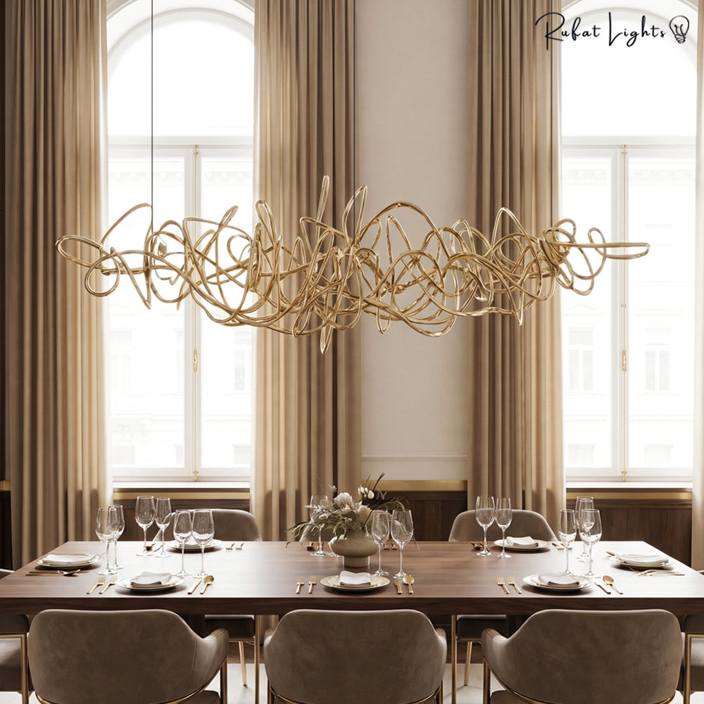 Simple Iron Art Bar Tree Chandelier