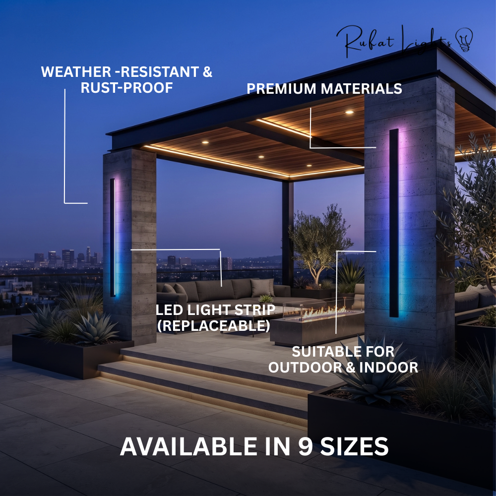 Aluminum Wall LED Light Waterproof Outdoor/Indoor (RGB)