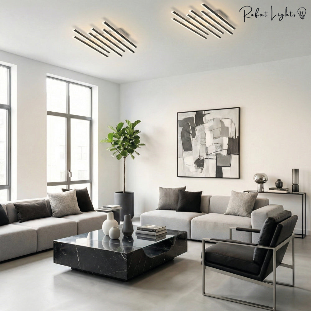 Nordic Creative Square Line Chandelier