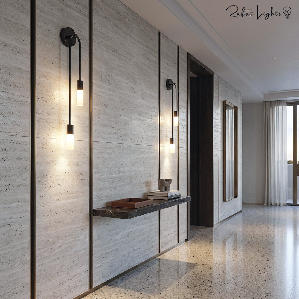 Modern Copper U-Shape Luster LED Wall Lamp