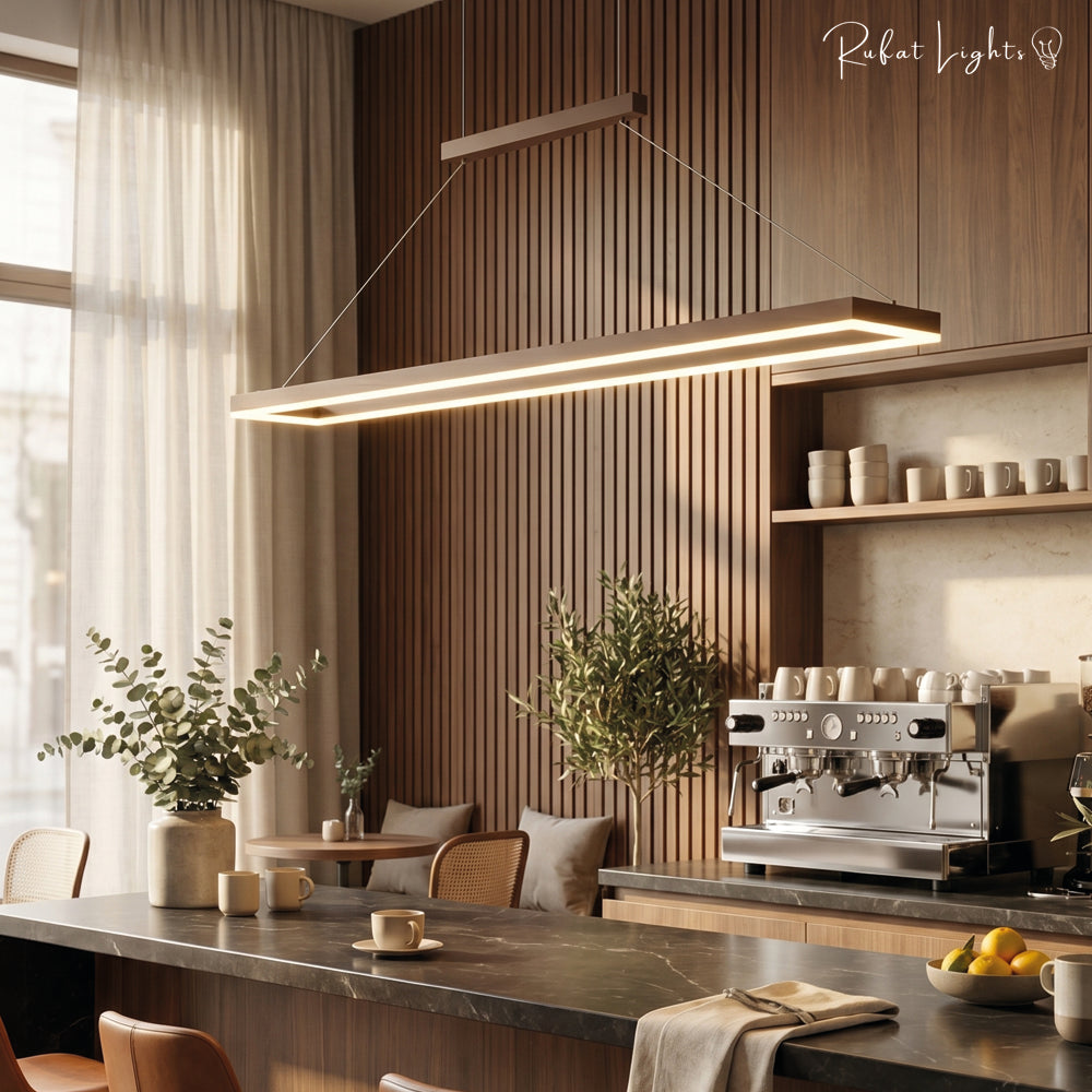 Rectangular Aluminum LED Suspension Chandelier