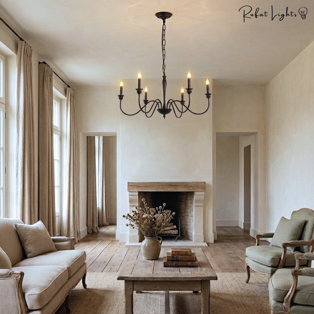 Ganeed Rustic Classic LED Iron Chandelier Light