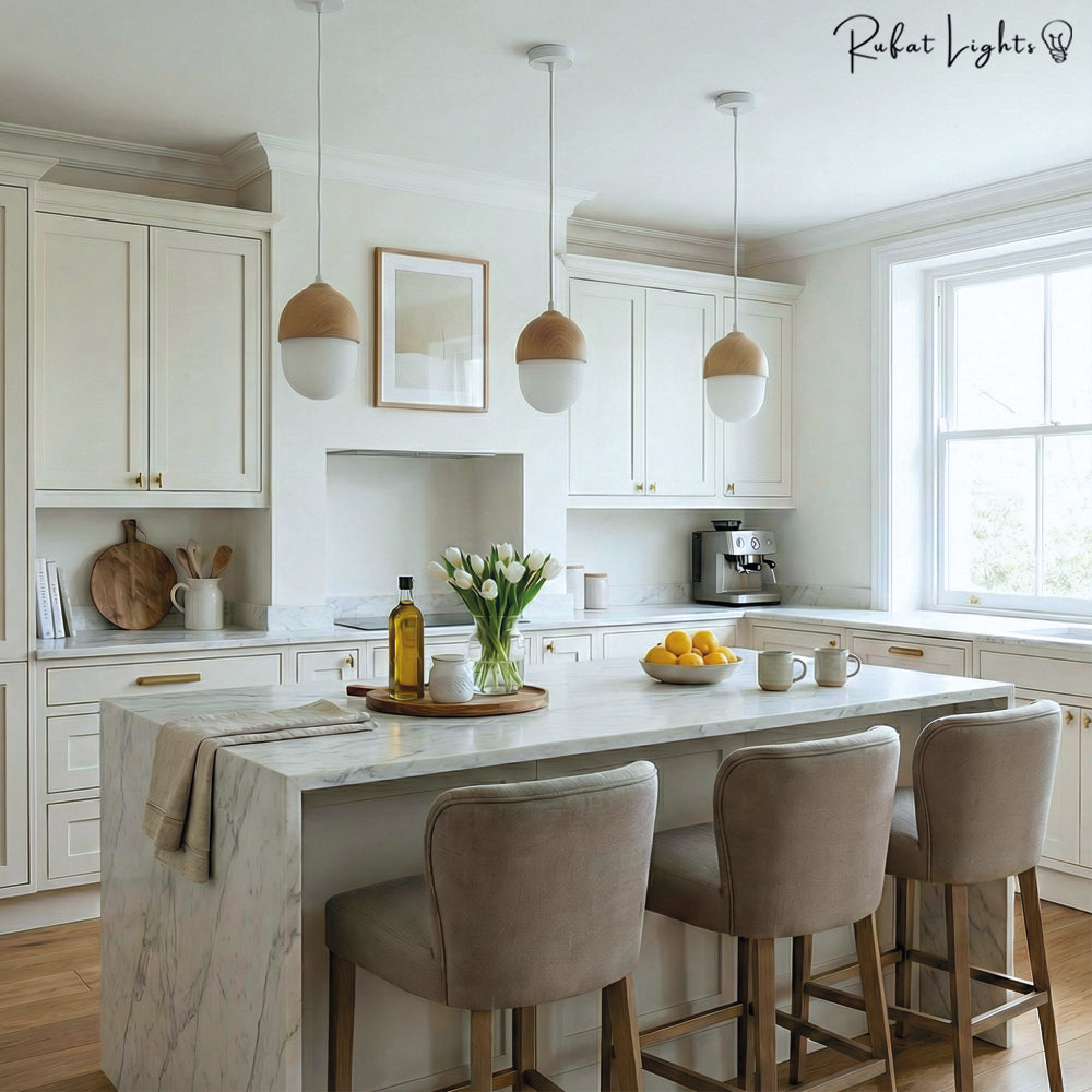 Glass Acorn Moon Pendant Lights