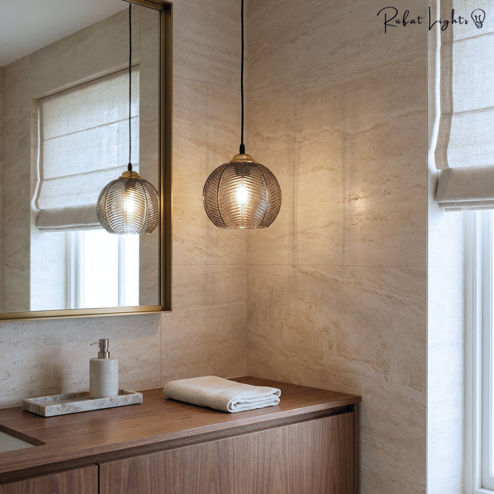 Contemporary Glass Patterned Pendant Lights