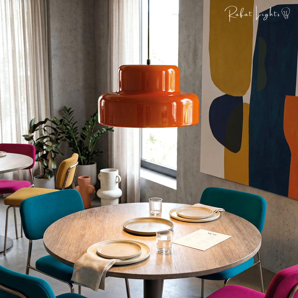 Nordic Vintage Orange Ceiling Pendant Light