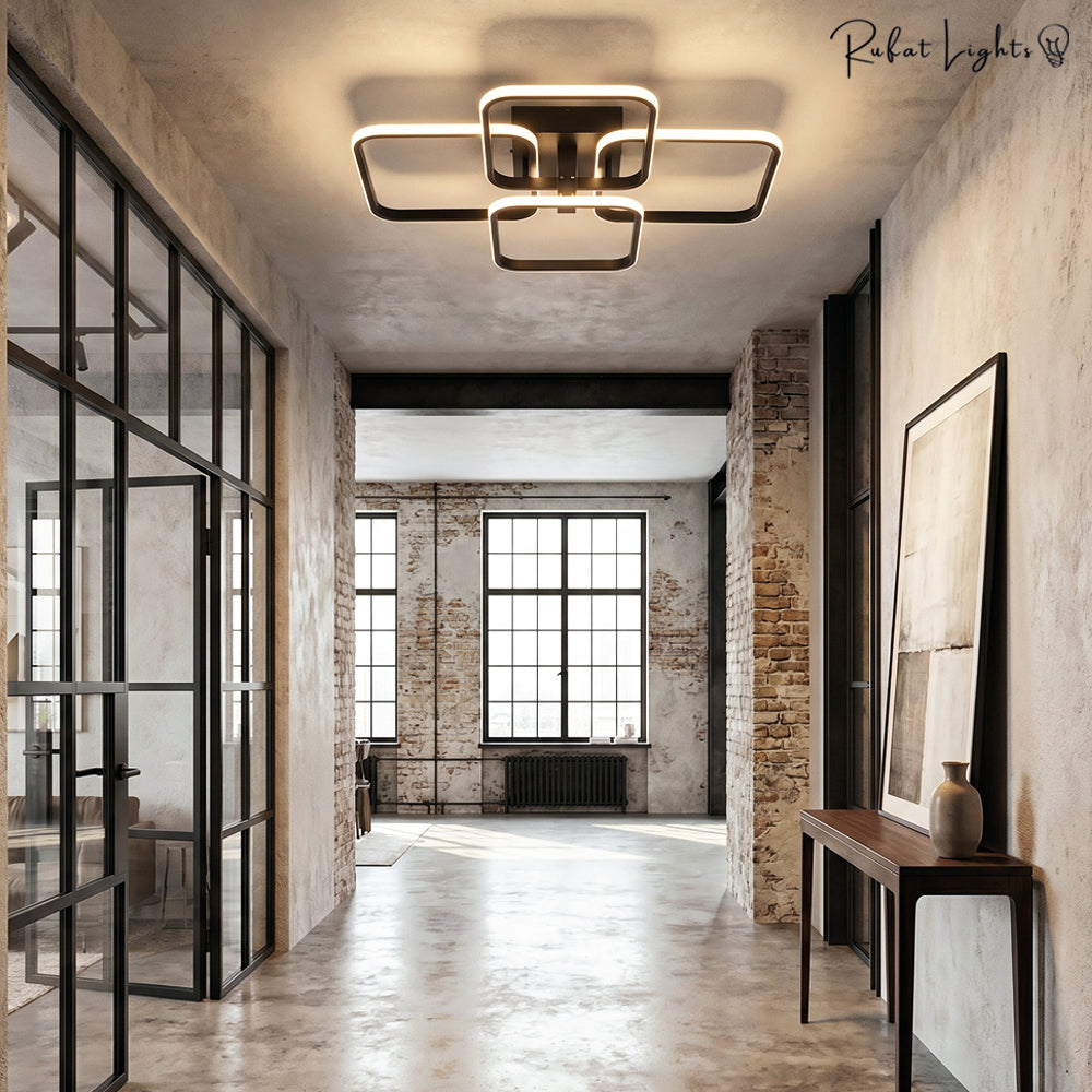 Rectangle Acrylic Aluminum Ceiling Chandeliers
