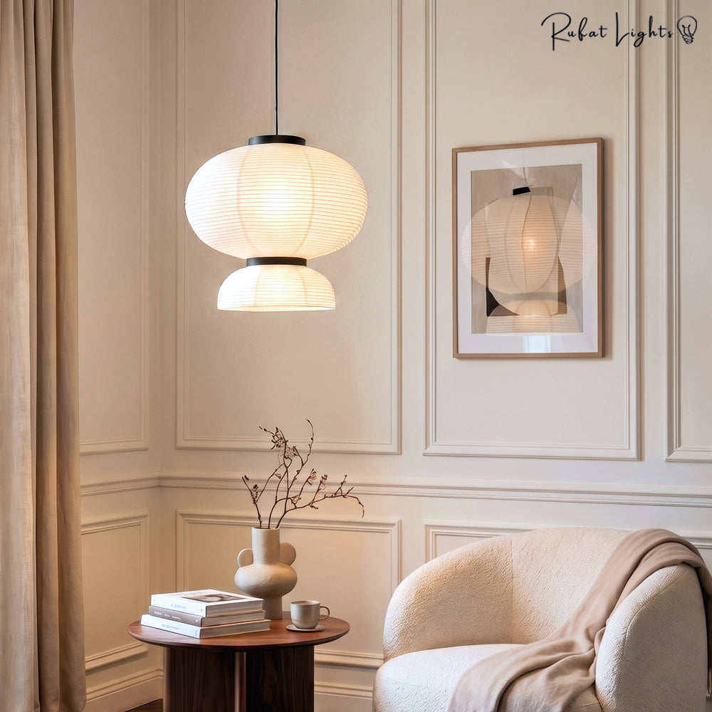 Modern Silk Fabric Tense Pendant Light