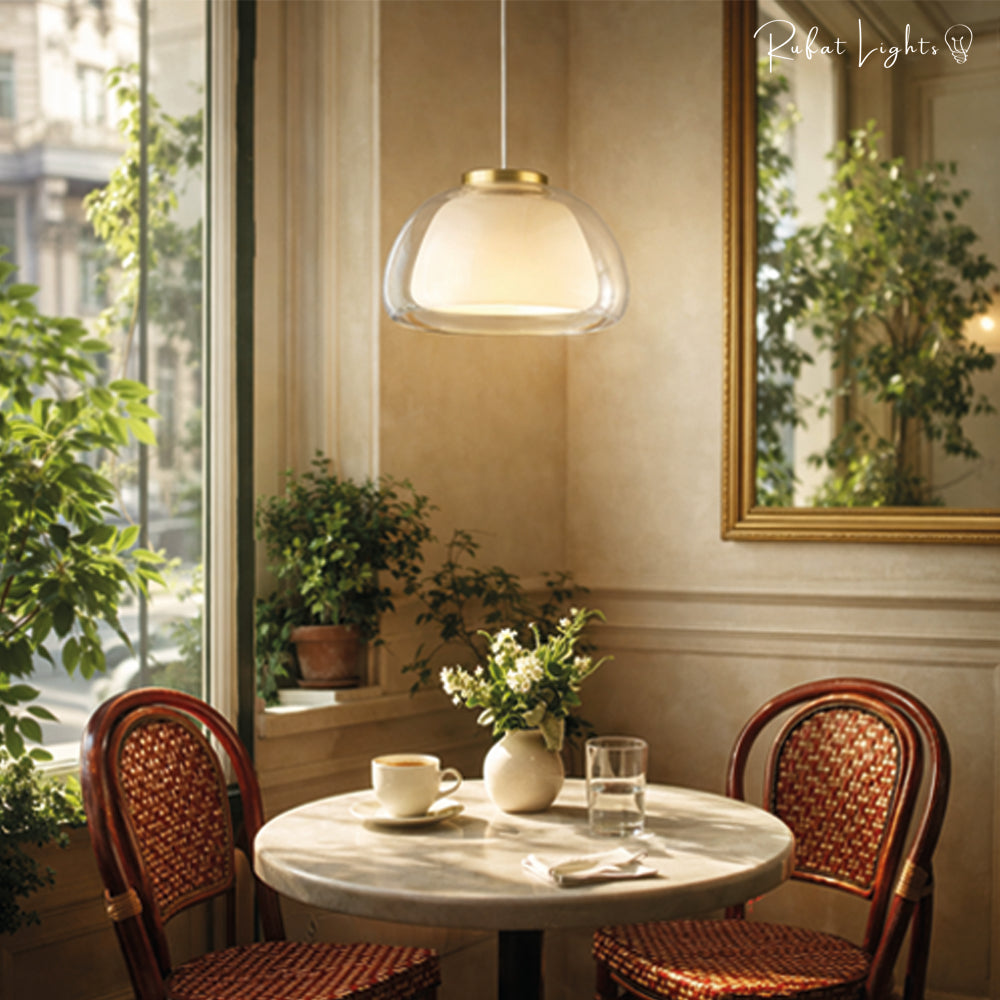 Denmark Design Double Glass Pendant Lamp