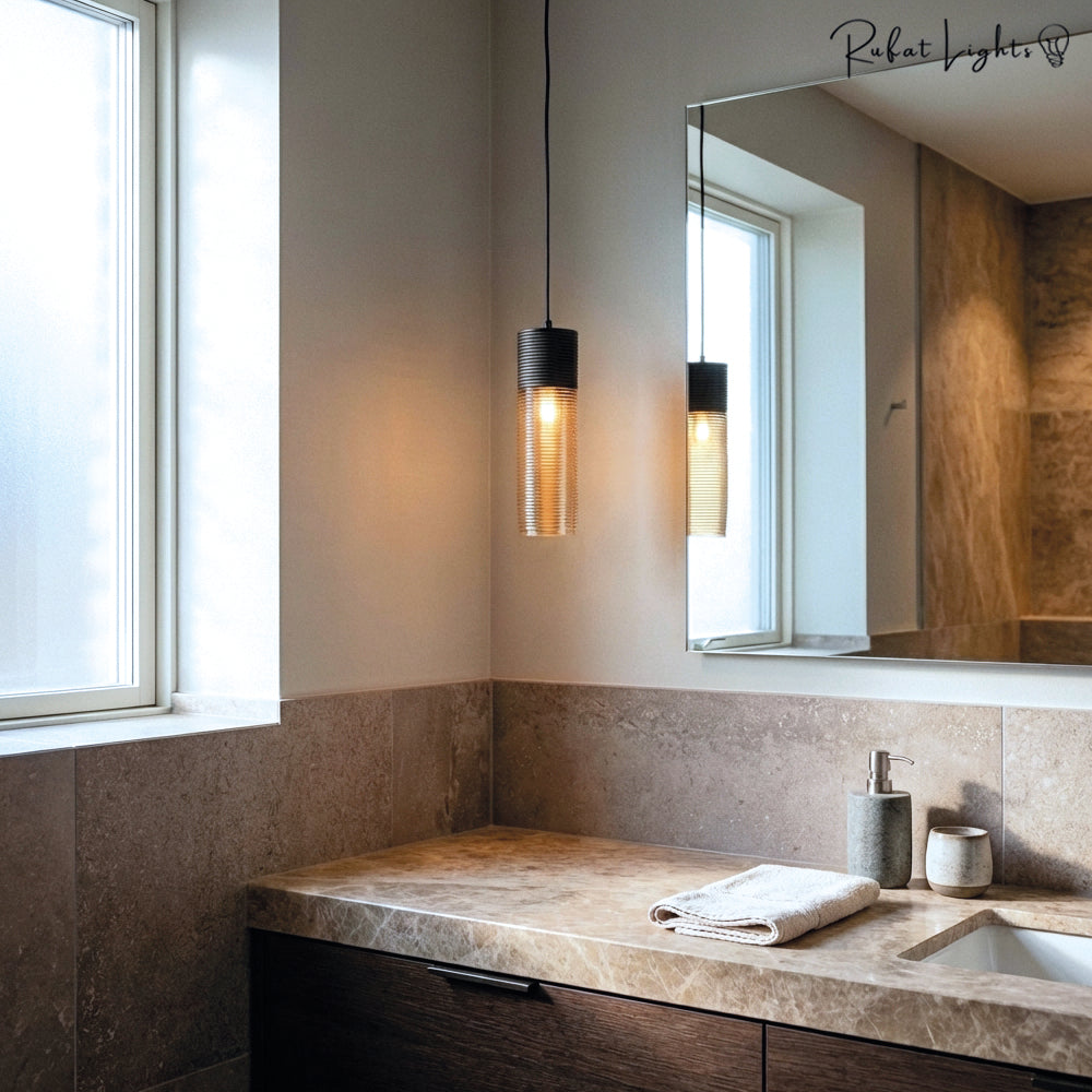 Vintage Stripe Glass Pendant Lights