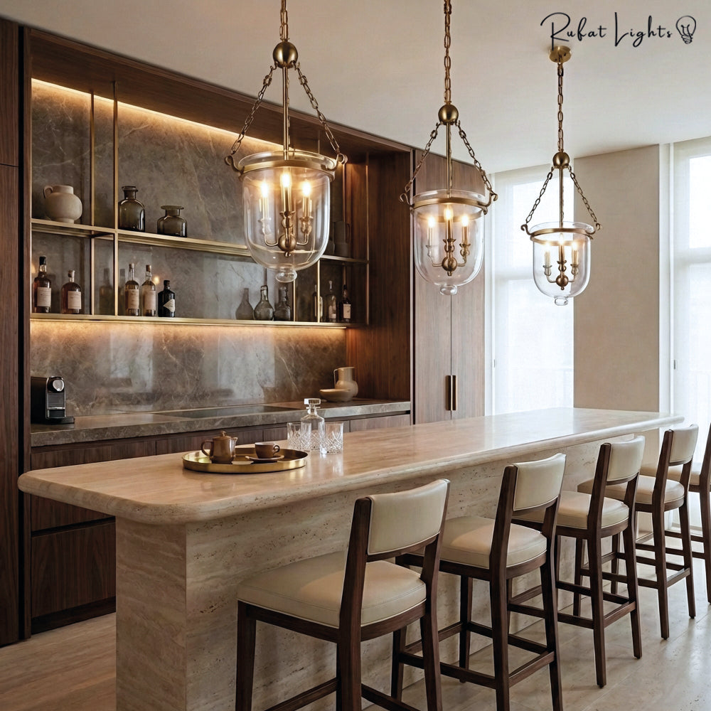 Loft Bar Candle Glass Pendant Lights