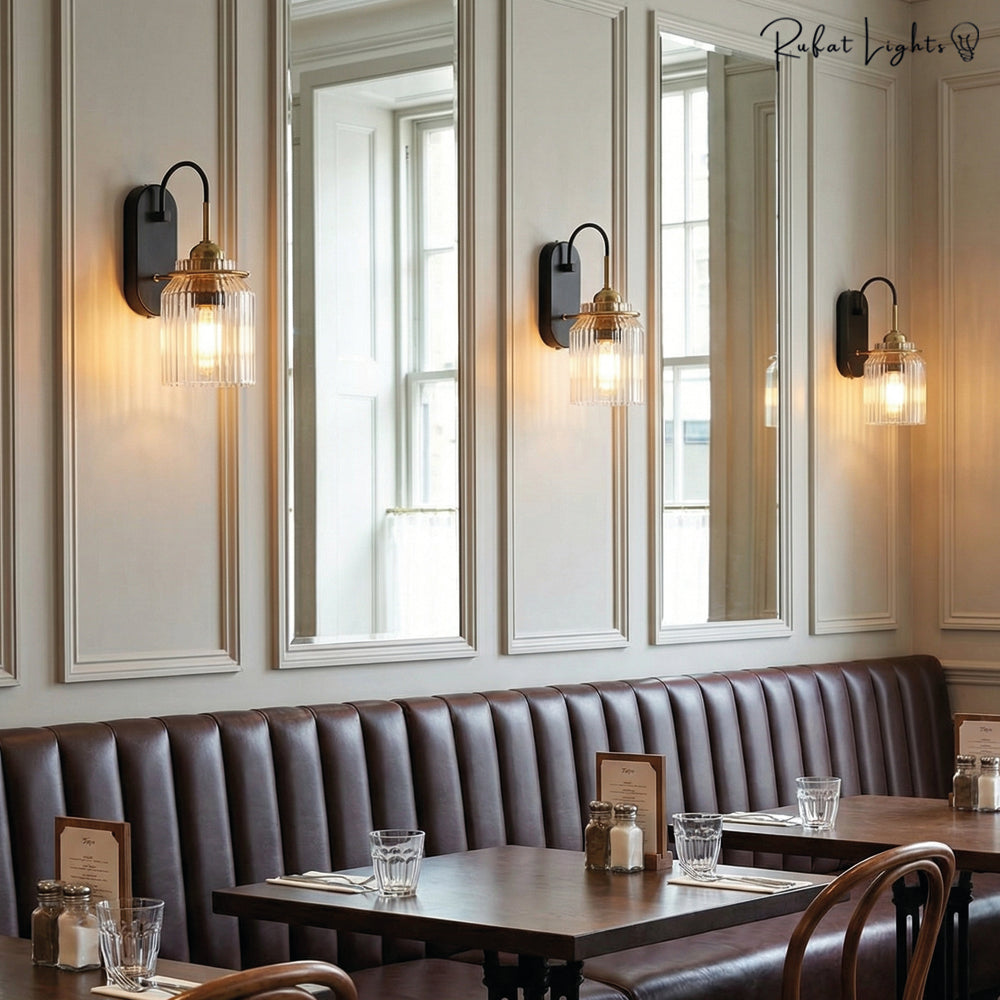 Industrial Style Glass Funnel Wall Lamps