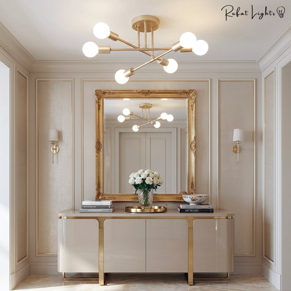 Chandelier Sputnik Hanging Light Mid Century Lighting