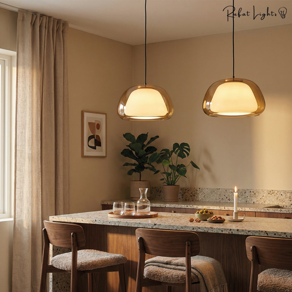 Denmark Design Double Glass Pendant Lamp