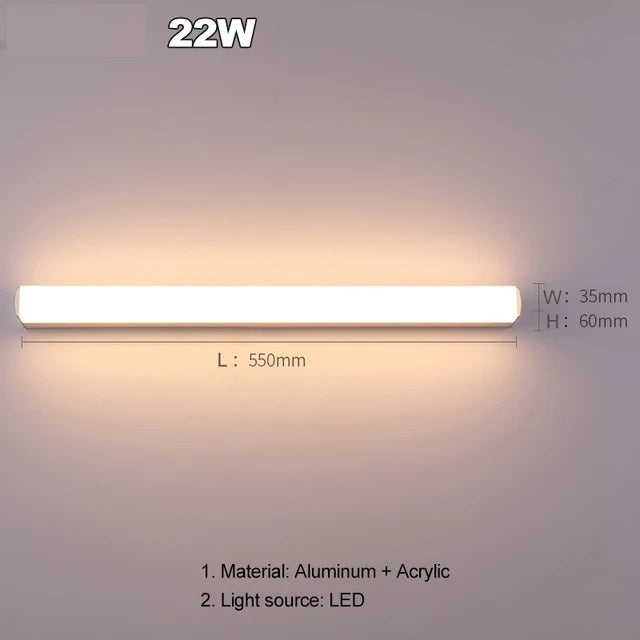 Acrylic Moisture Proof Anti-fog Bathroom Wall Sconces