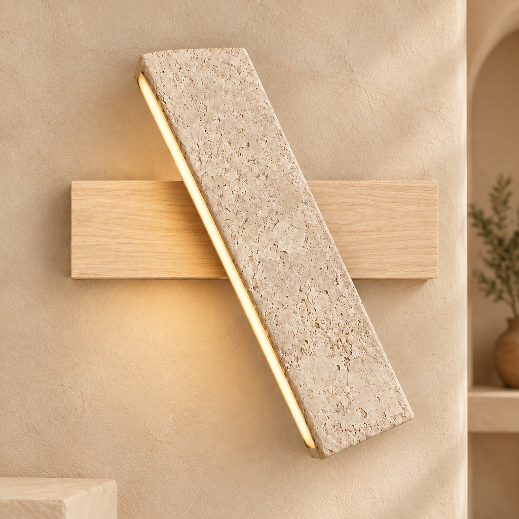 Travertine Wall Lamp