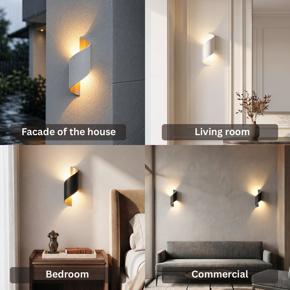 Modern Curl Twisted LED Wall Light