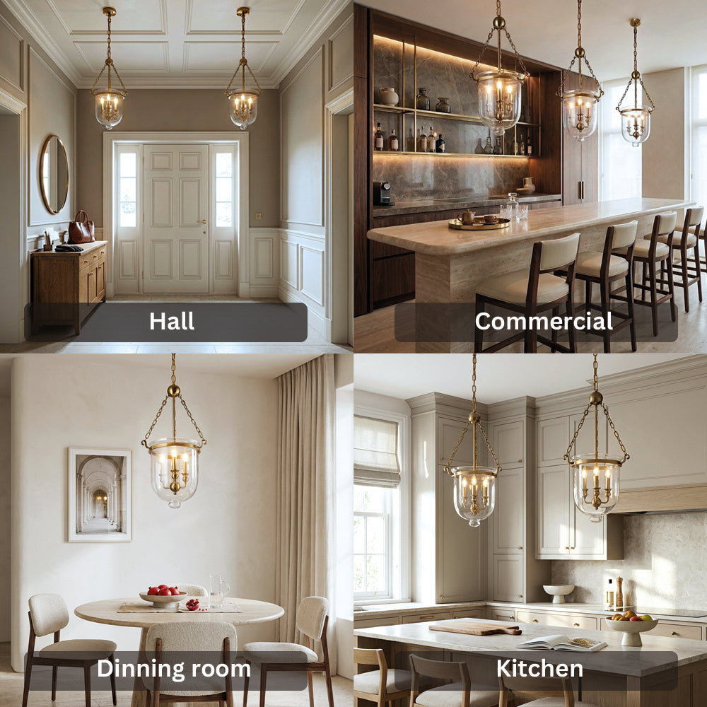 Loft Bar Candle Glass Pendant Lights