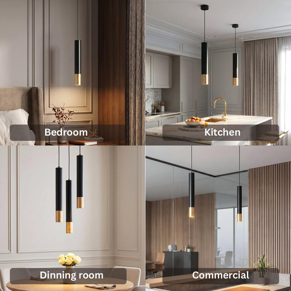 Long Tube Cylinder Pipe Downlights Pendant Light
