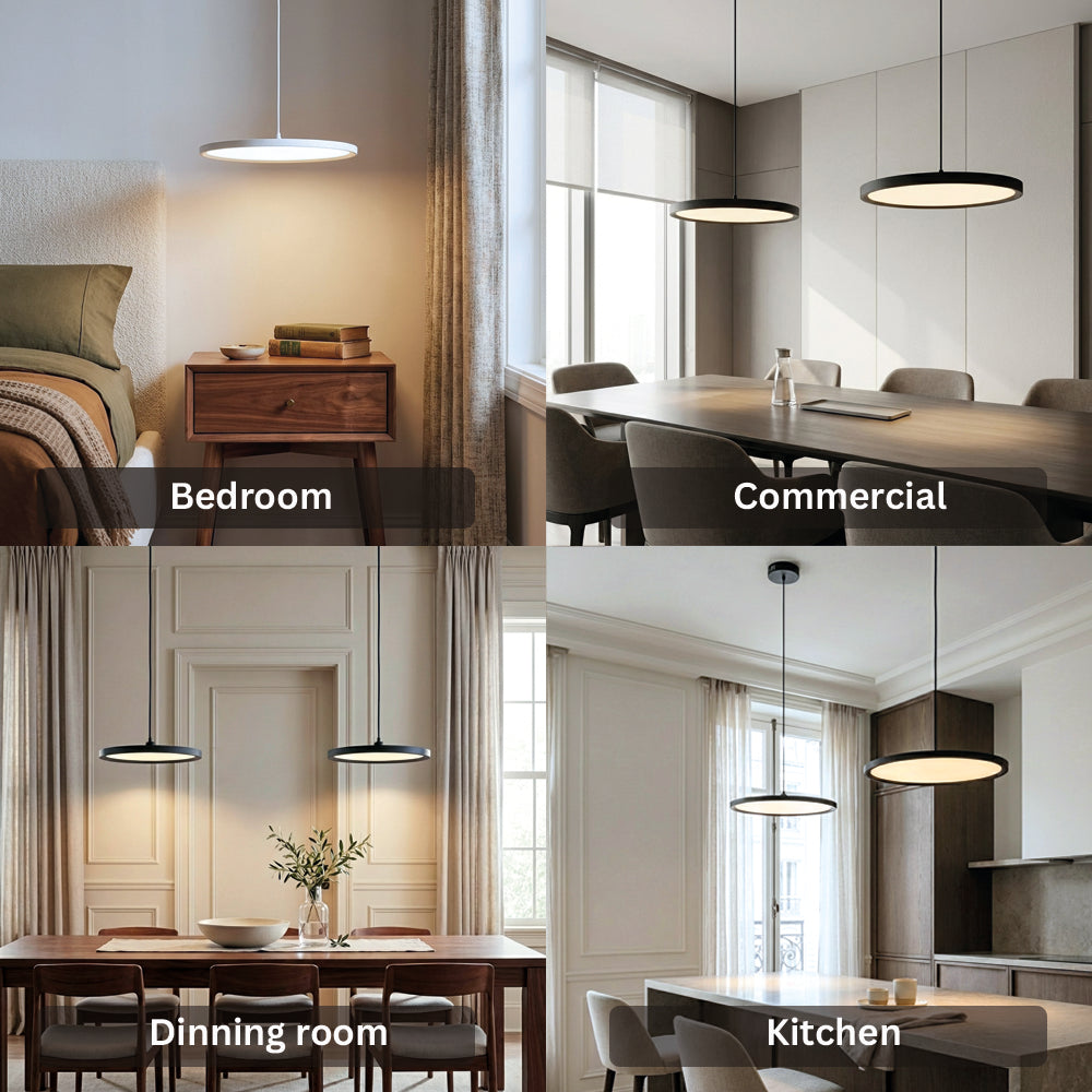 Round Metal Disc LED Pendant Lights