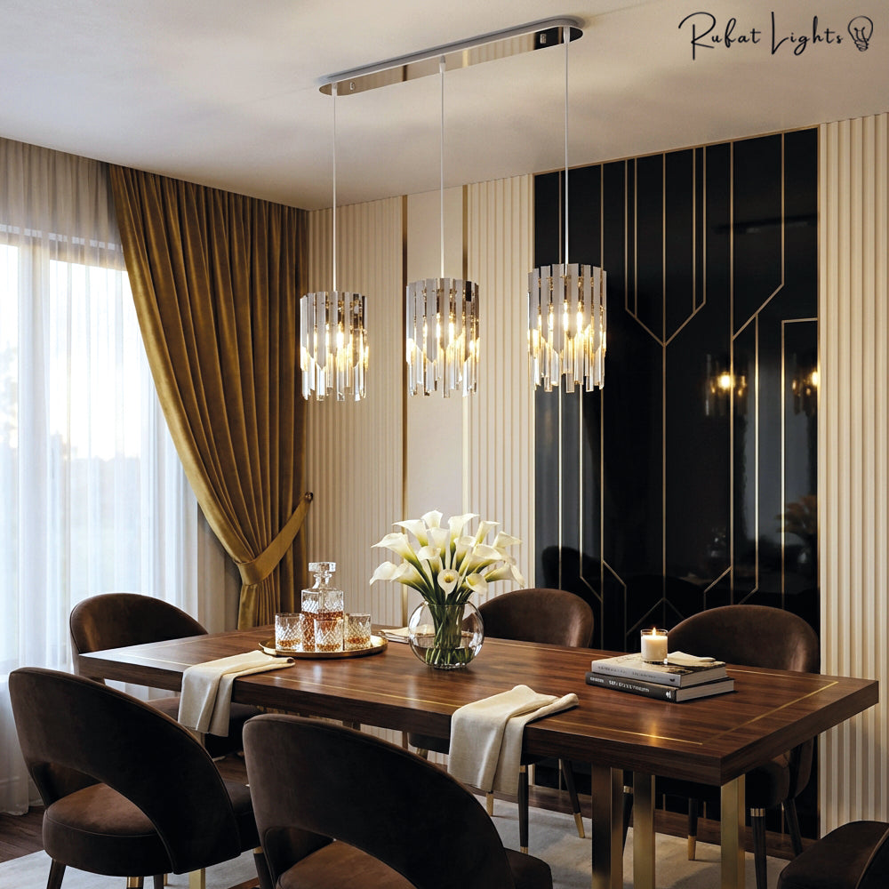 Modern Crystal K9 Round Gold Chandelier