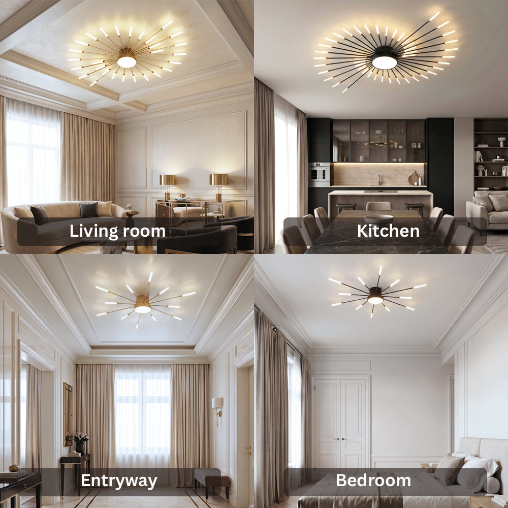 Modern Full Star Shine Rays Chandelier Lamps