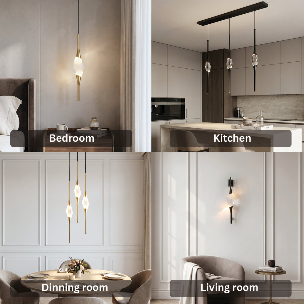 Copper Crystal Pendant Lamp