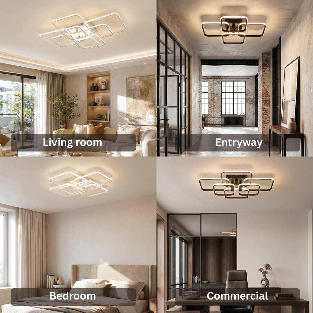 Rectangle Acrylic Aluminum Ceiling Chandeliers