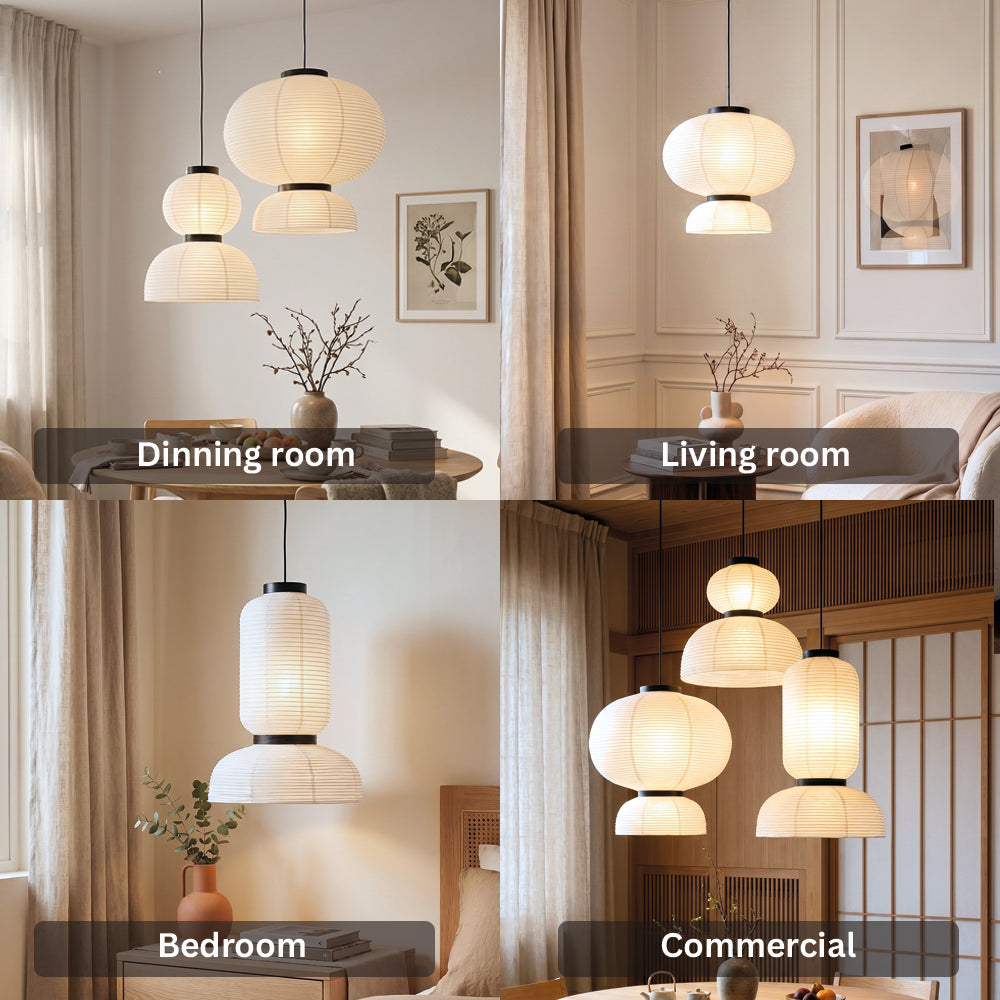 Modern Silk Fabric Tense Pendant Light