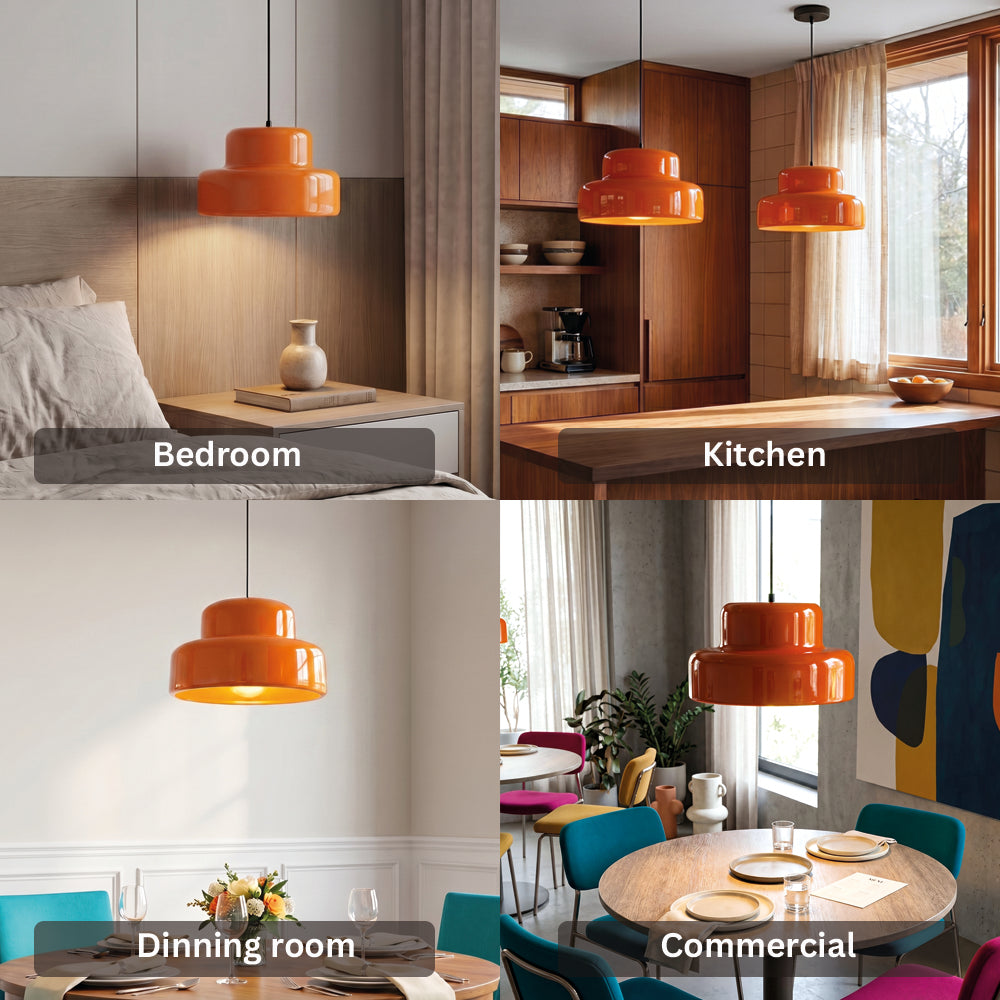 Nordic Vintage Orange Ceiling Pendant Light