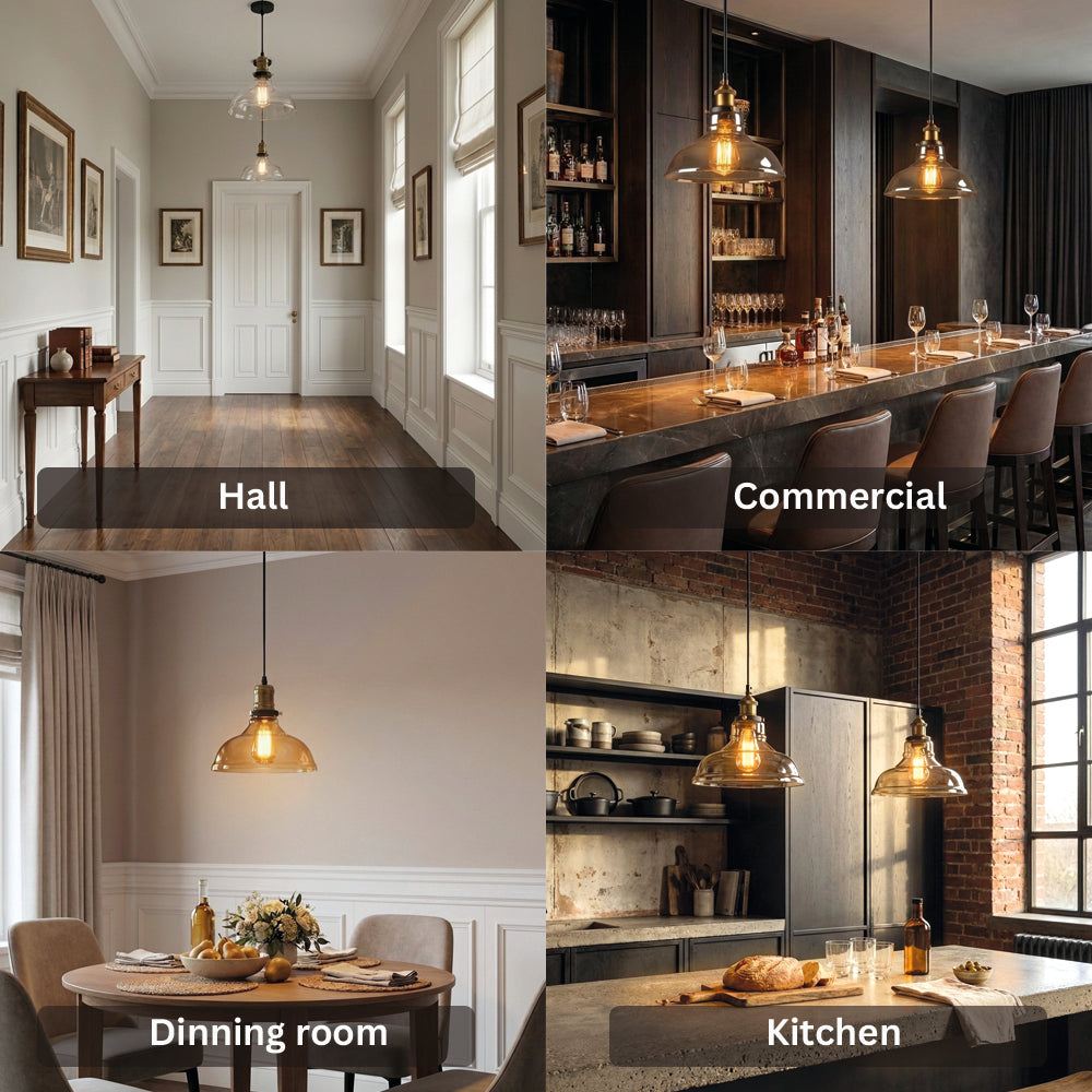 Loft Luminaire Clear Glass Pendant Lights