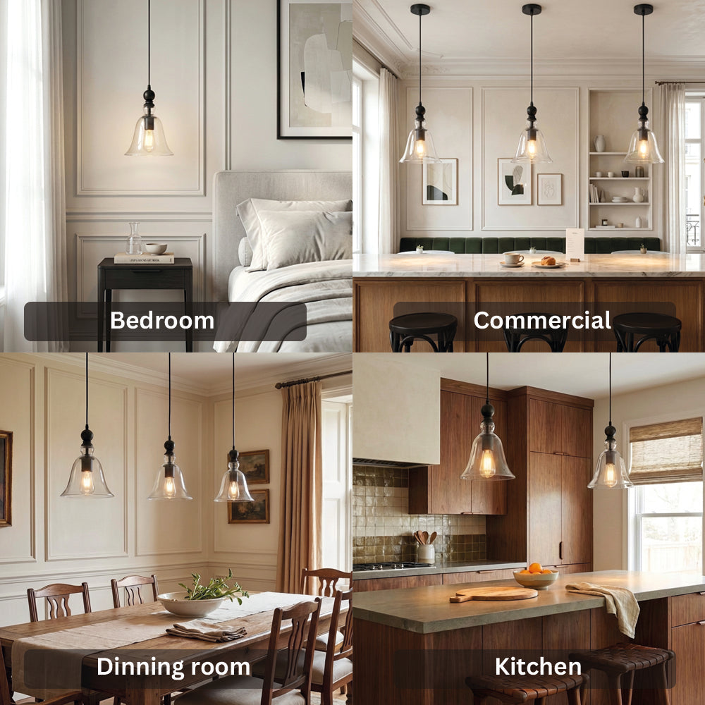 Vintage Creative Glass Bell Pendant Lighting