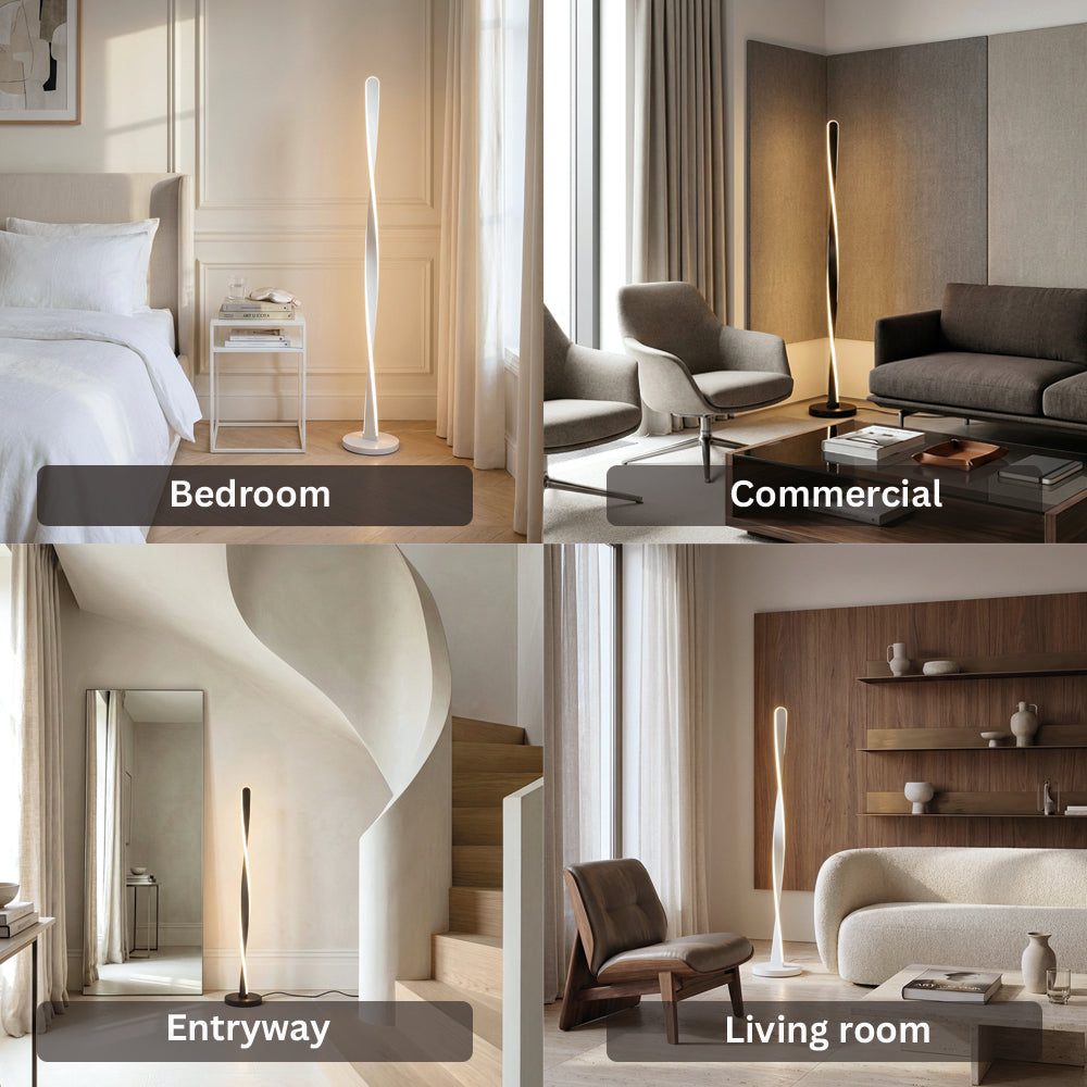 Modern Spiral Long Line Dimmable Floor Lamp