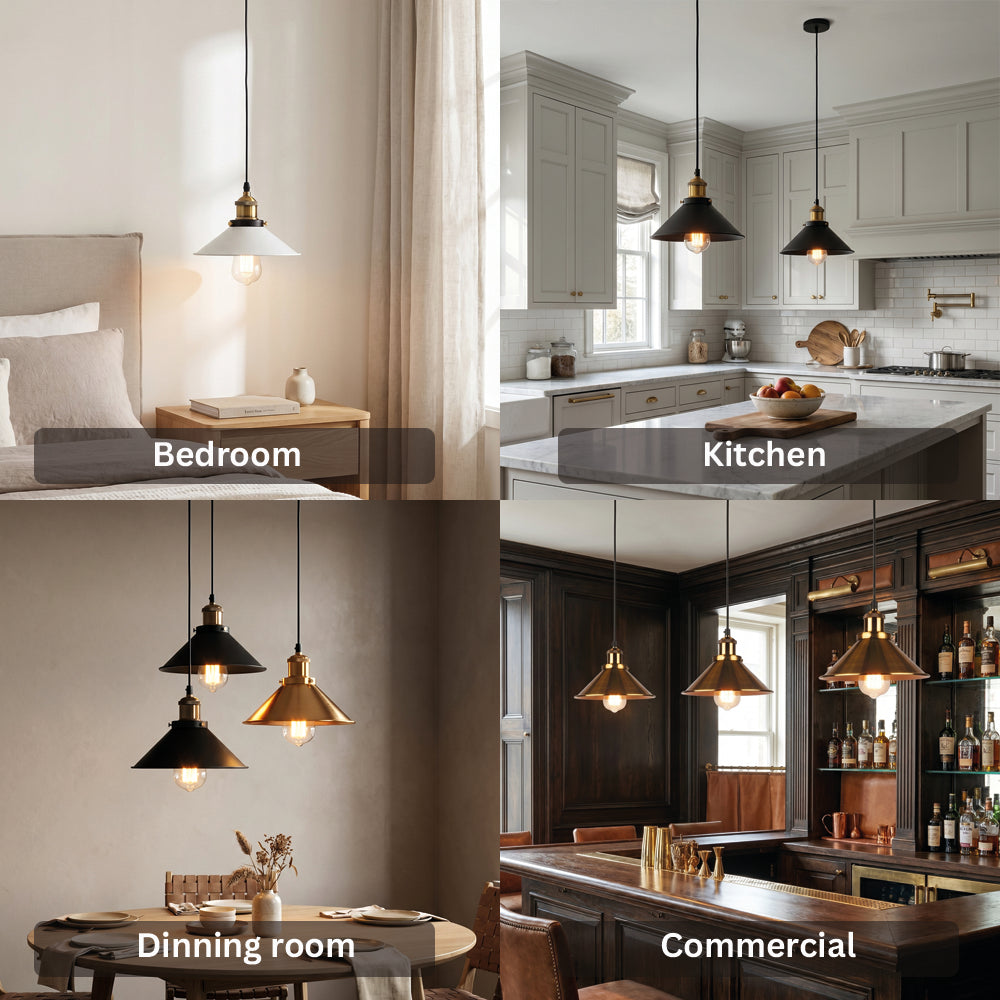 Brass Iron Plated Industrial Pendant Light