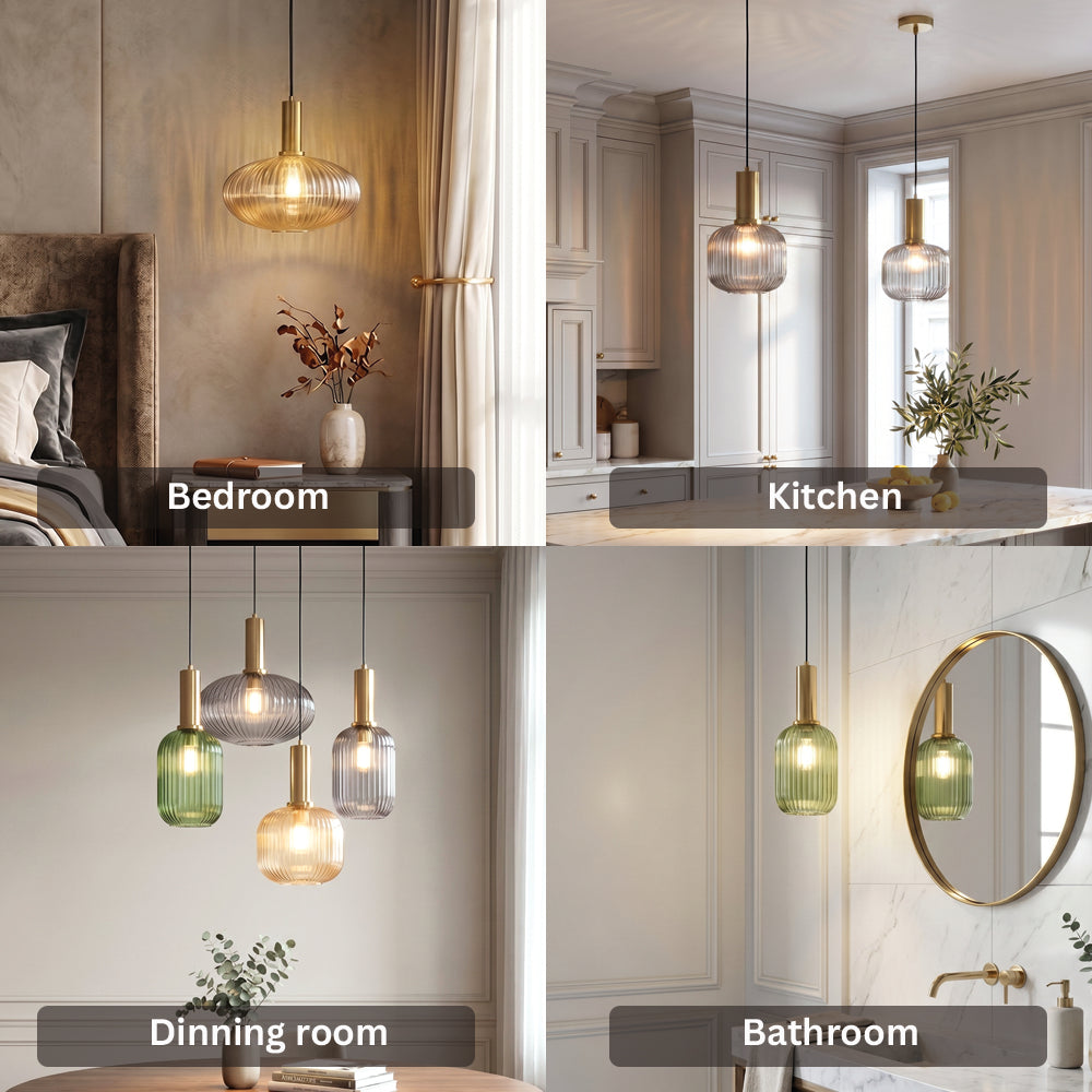 Gleam Textured Glass Pendant Light