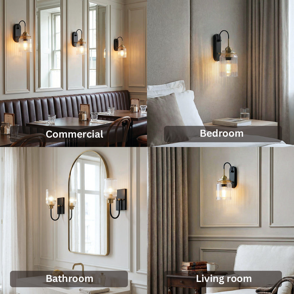 Industrial Style Glass Funnel Wall Lamps