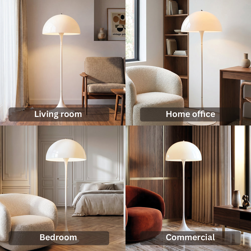 Panthella Acrylic White Mushroom Floor Lamp