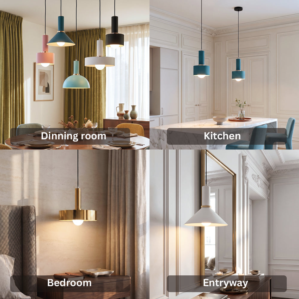 Iron Macaron Colored Pendant Lights
