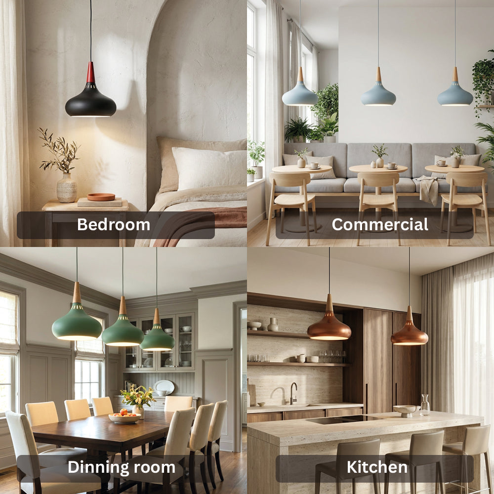 Nordic Wood Metal Pendant Lights