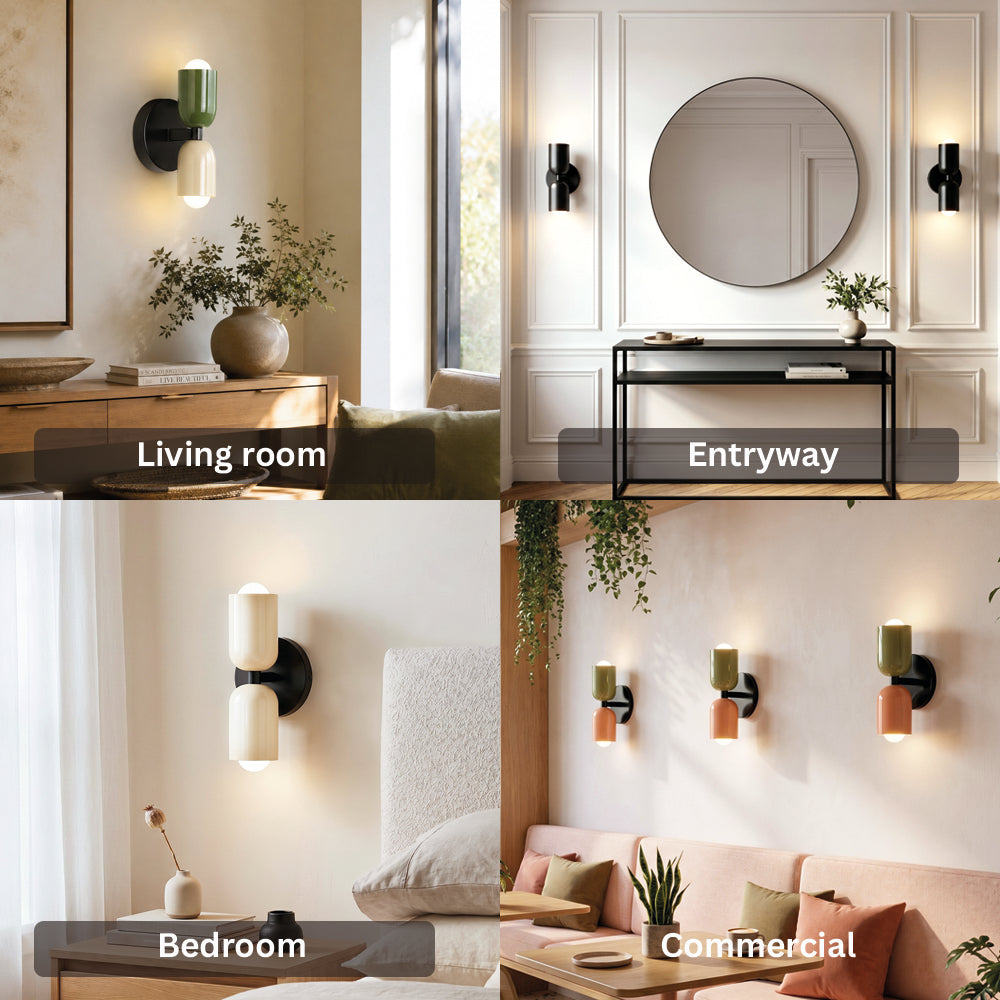 Cream Double Head LED Wall Lamps