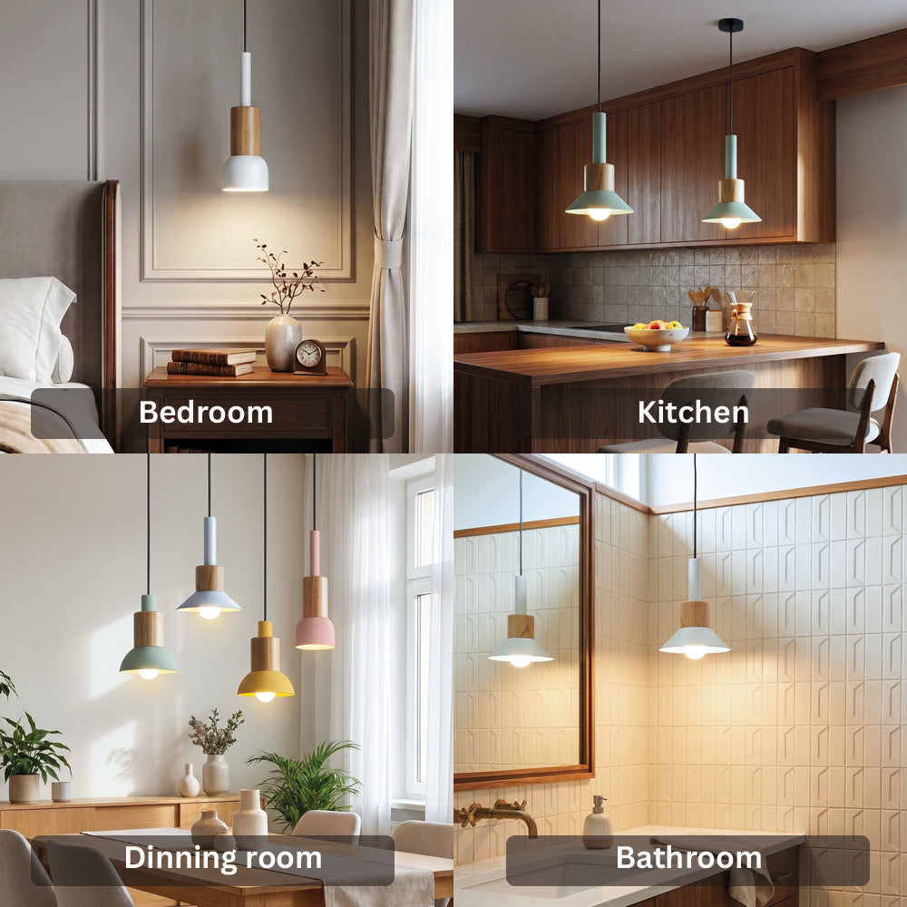 Timber Macaron Hanging Pendant Lights