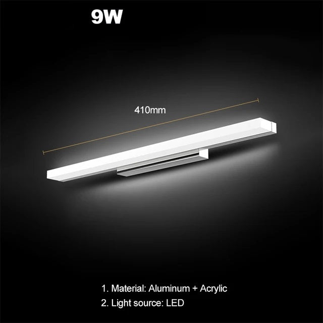 Acrylic Moisture Proof Anti-fog Bathroom Wall Sconces