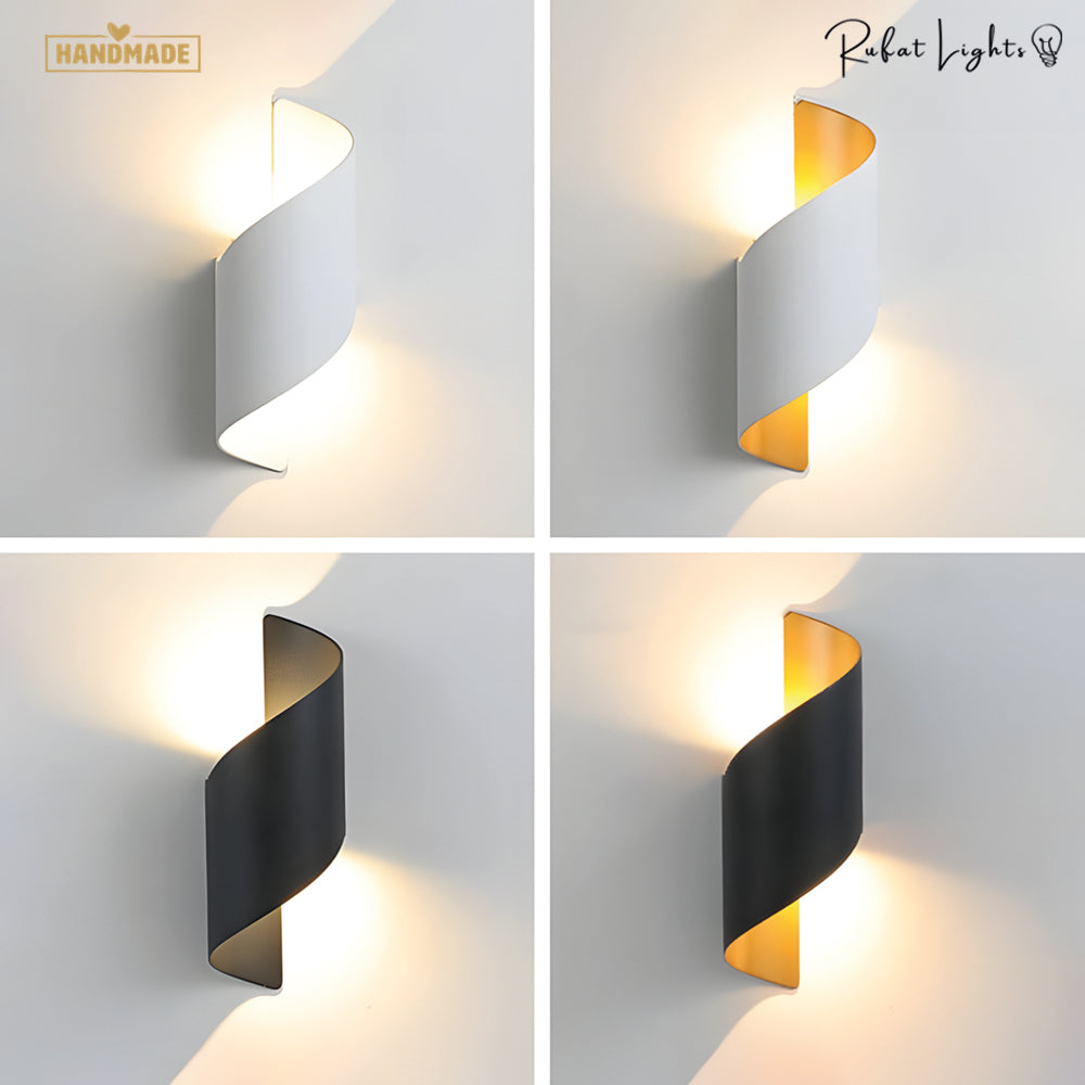 Modern Curl Twisted LED Wall Light