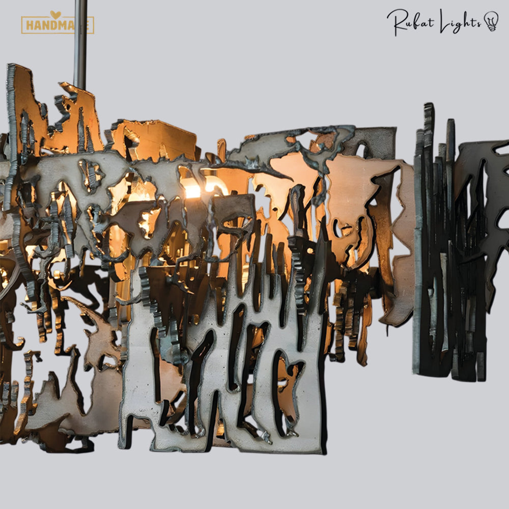 Retro Metal Fragment Art Chandelier Pendant