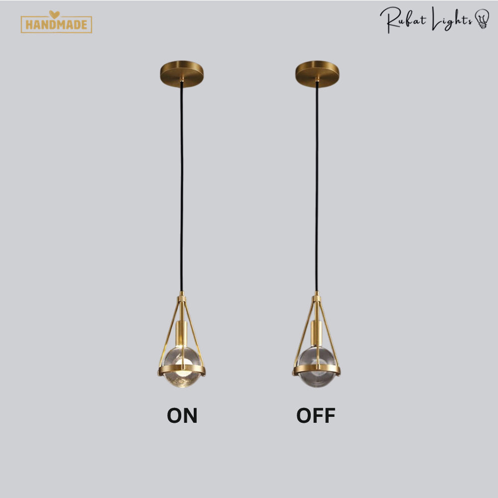 Blowball Gold Crystal Pendant Light