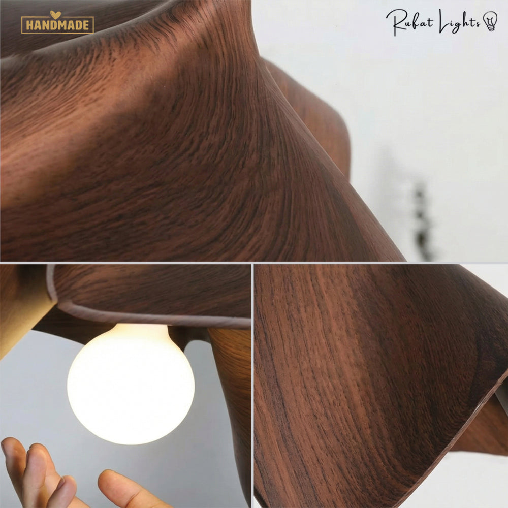 Vintage Wood Grain Ceiling Pendant Lamps