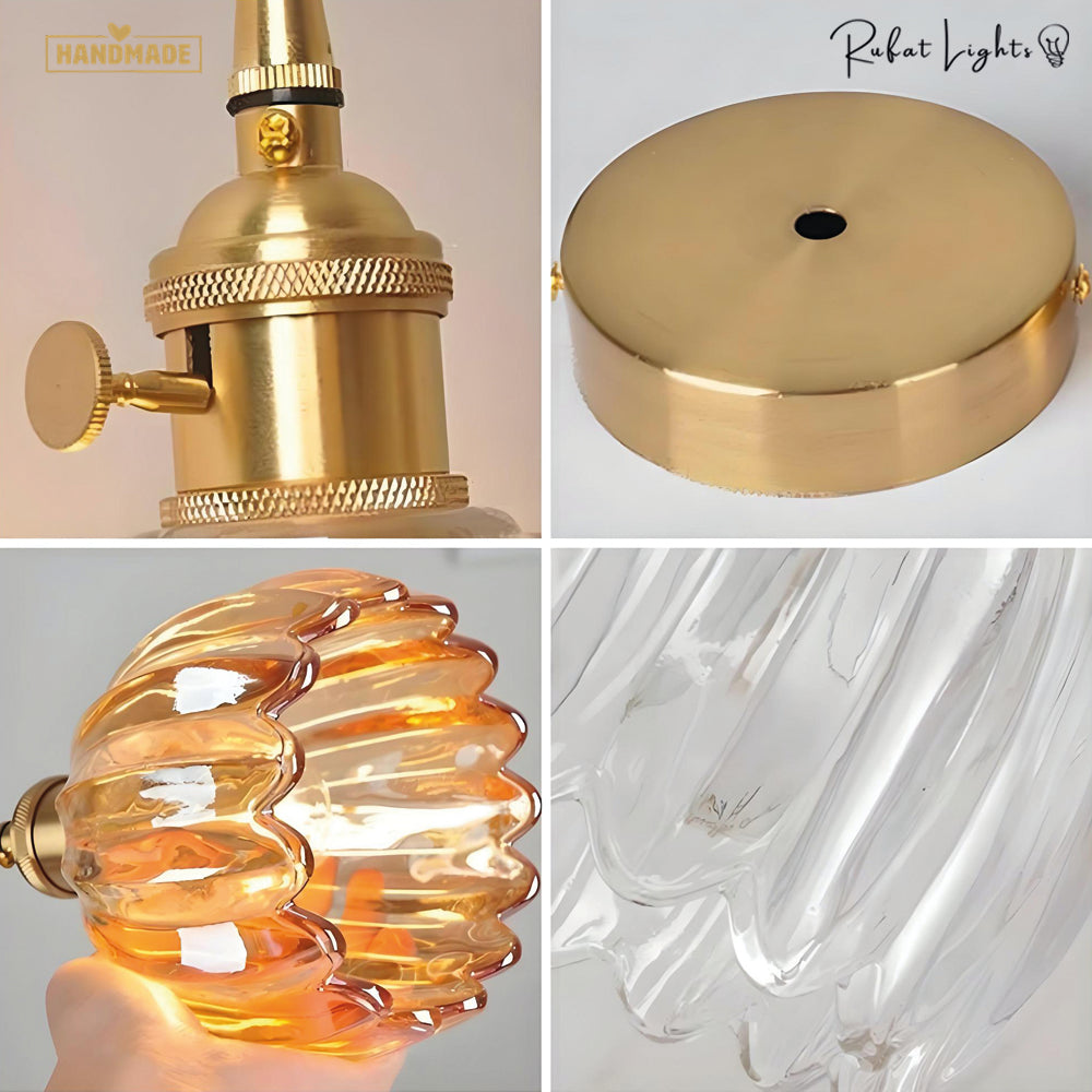 Pendant Light Japanese Glass Flower