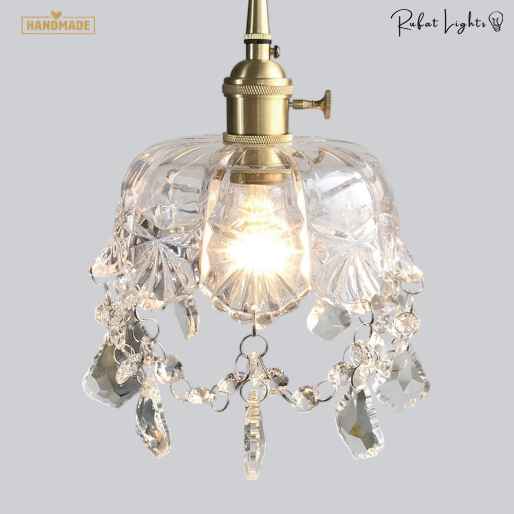 Crystal Sparkle Glass Pendant Lamp