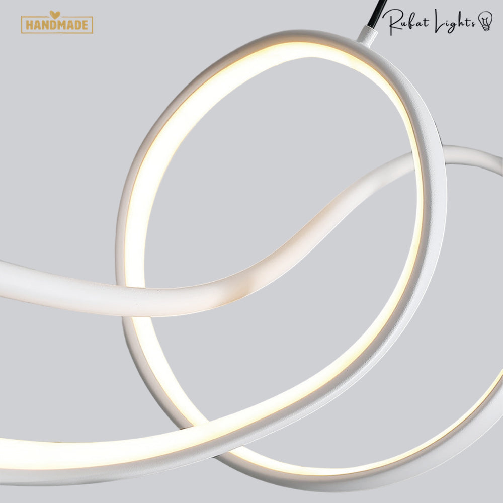 Aluminum Ribbon Shape LED Chandelier